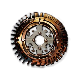 Steampunk Gear Wreath PNG 96