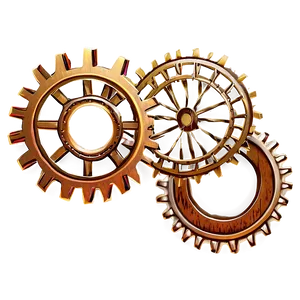 Steampunk Gear Wreath PNG Iie50
