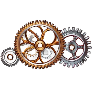 Steampunk Gears Patterns PNG Dme PNG
