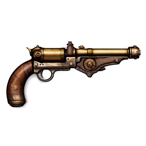 "steampunk Gun PNG: Victorian Era Weapon" 04302024