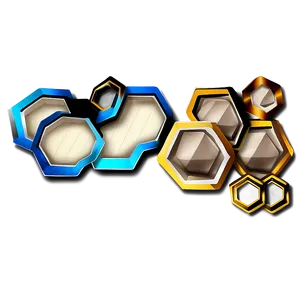 Steampunk Hexagon Pattern PNG 06202024