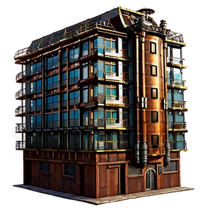 Steampunk Inspired Building PNG 05242024 PNG