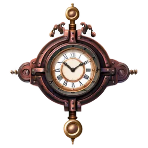 Steampunk Iron Clock Png 92 PNG image