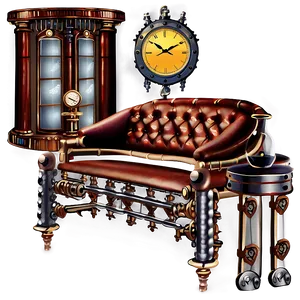 Steampunk Living Room Elements Png 87 PNG image