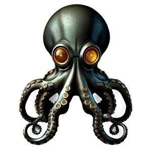 Steampunk Octopus PNG Ven65