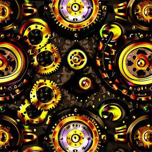 Steampunk Pattern Design PNG 97 PNG