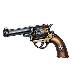 Steampunk Revolver Concept PNG Dvc