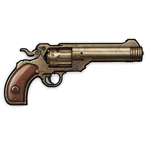 Steampunk Revolver Concept PNG Itv75