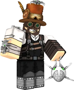 Steampunk Roblox Character PNG image