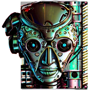 Steampunk Robot Head PNG 06212024