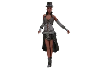 Steampunk Style Female Character