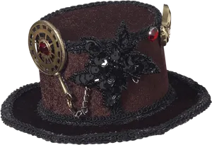 Steampunk Style Top Hat PNG image