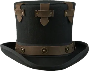 Steampunk Style Top Hat PNG image