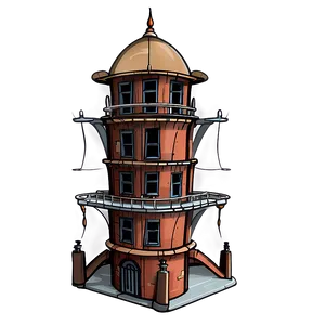 Steampunk Tower PNG 05242024 PNG