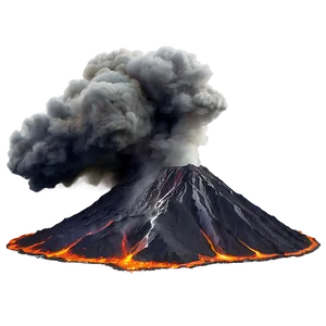 Steamy Volcano Eruption PNG 05042024