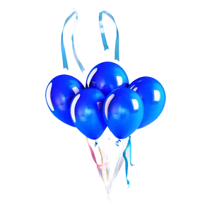 Steel Blue Balloons PNG 06122024