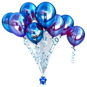 Steel Blue Balloons PNG Aoy PNG