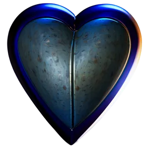 Steel Blue Heart Icon PNG 06272024