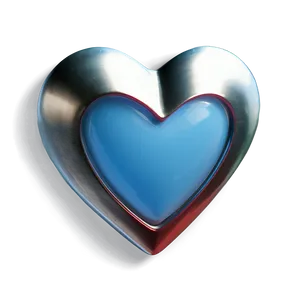 Steel Blue Heart Icon PNG 06272024