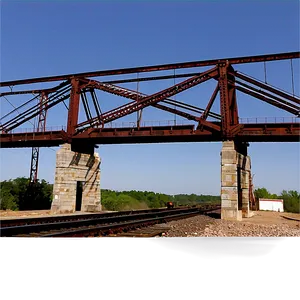 Steel Bridge Over Railroad Tracks PNG 9 PNG