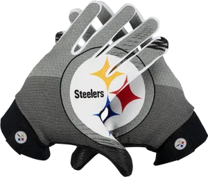 Steelers Football Gloves PNG