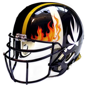 Steelers Helmet With Flames Png 06282024 PNG image