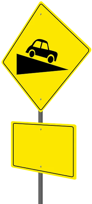 Steep Incline Road Sign PNG image