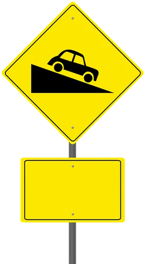 Steep Incline Road Sign PNG image