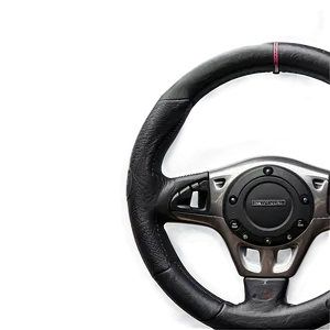 Steering Wheel On White Background PNG Xvu35