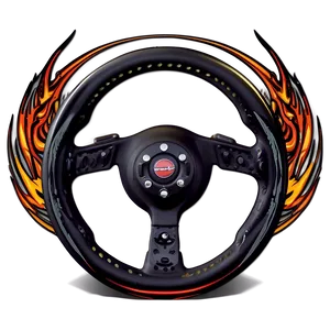 Steering Wheel With Flames Design PNG 73 PNG