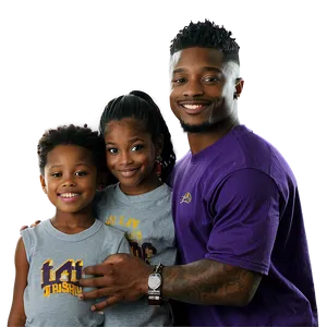 Stefon Diggs Family Time PNG Vnv