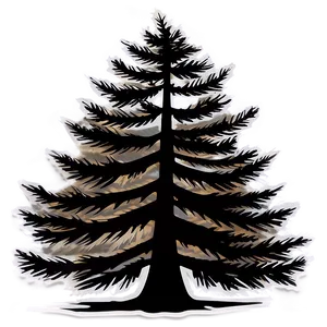 Stencil Of Spruce Tree Silhouette PNG Lui PNG