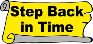 Step Backin Time Banner PNG image