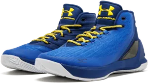 Steph Curry Blue Yellow Basketball Shoes