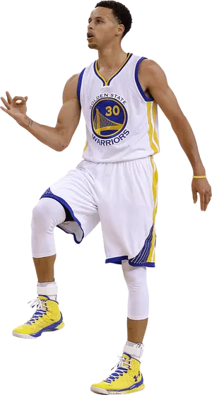 Steph Curry Golden State Warriors Action Pose PNG
