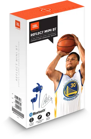 Steph Curry J B L Headphones Packaging PNG image