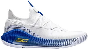 Steph Curry S C White Blue Basketball Shoe