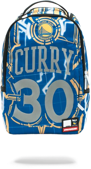Steph Curry30 Golden State Warriors Backpack PNG