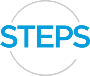 Steps In Motion Logo_ Blue Gray PNG image