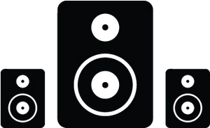 Stereo Speaker System Silhouette PNG image