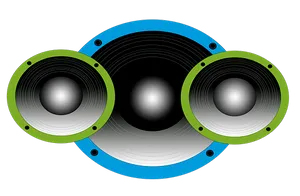 Stereo Speakers Graphic PNG image