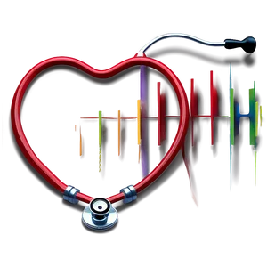 Stethoscope Heart On White PNG 06282024