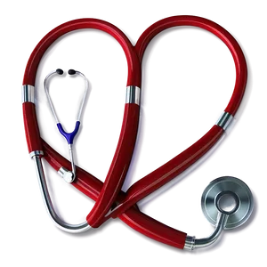 Stethoscope Heart On White PNG 06282024