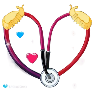 Stethoscope Heart With Wings PNG 47