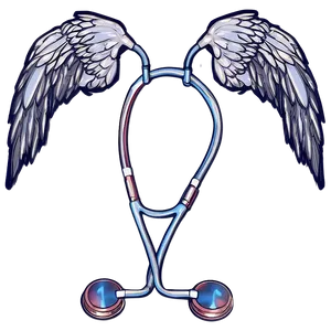 Stethoscope Heart With Wings PNG Vnh