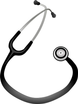 Stethoscope Silhouette Art PNG image