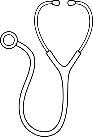 Stethoscope Silhouette Graphic PNG image
