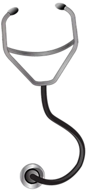 Stethoscope Silhouetteon Black Background