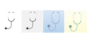 Stethoscope Vector Set PNG