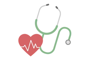 Stethoscopeand Heart Healthcare Symbol PNG image